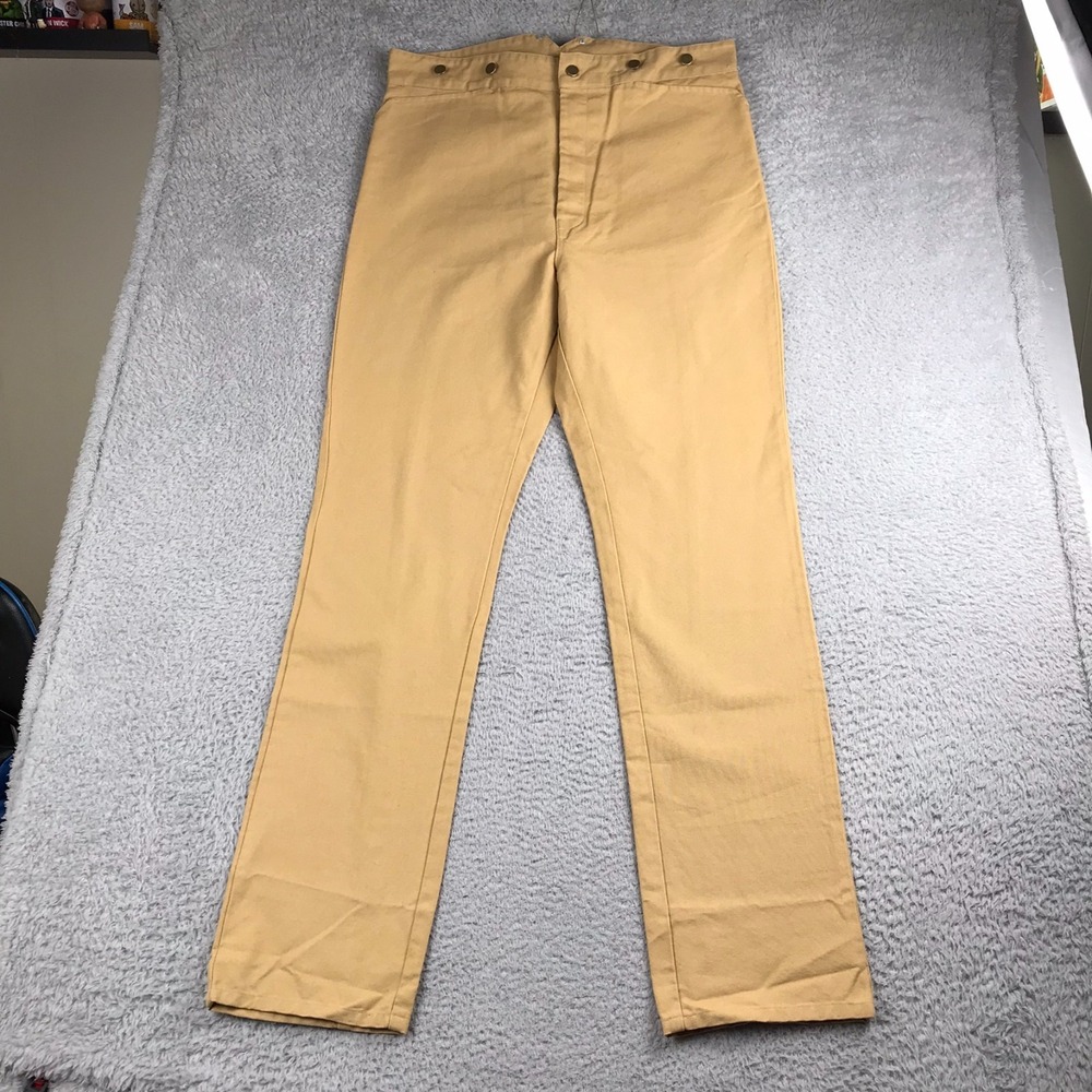 Vintage Frontier Classics Old West Saddle Pants Mens 38x36 Wheat Duck Canvas NEW